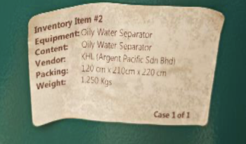 HOS-E#21 | Oily Water Separator Model BOSS 25T-107