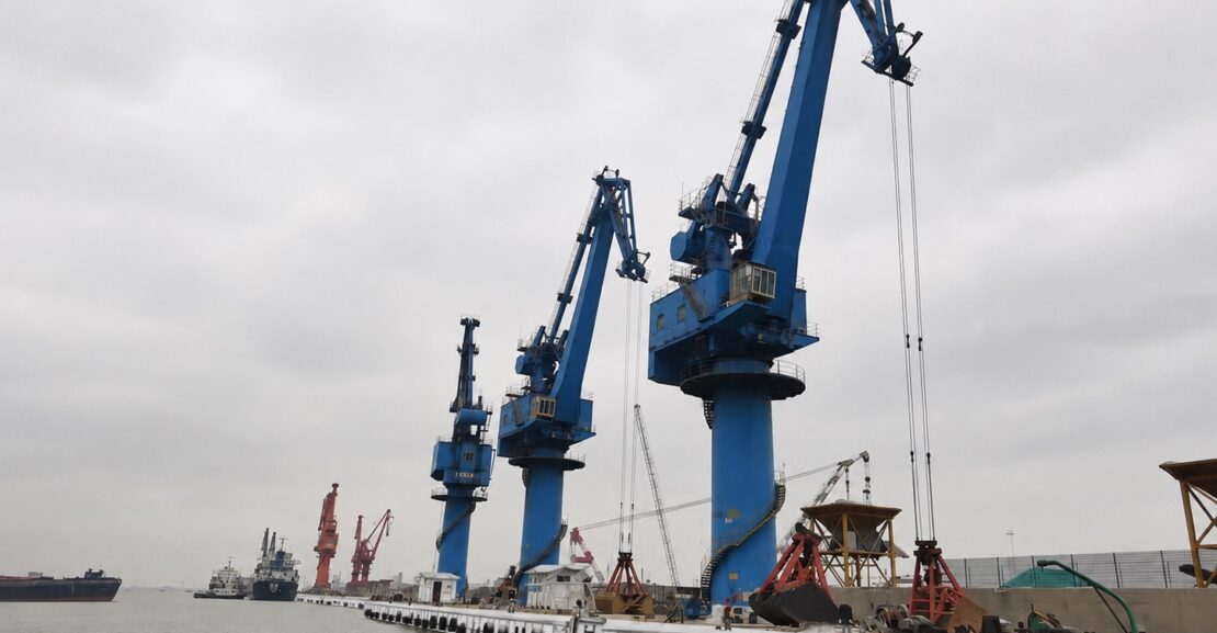 Triple Crane Transshipment Barge | STS Crane Vessel