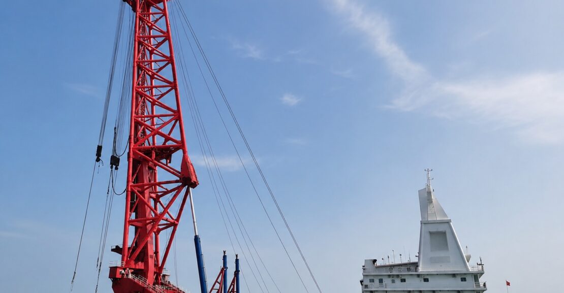 Offshore Pile Driving Construction Vessel | Heavy Lift Piling Barge