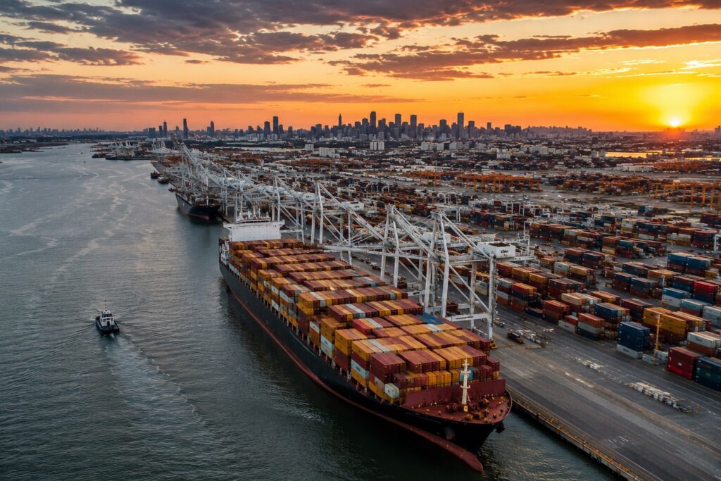 Ship in port